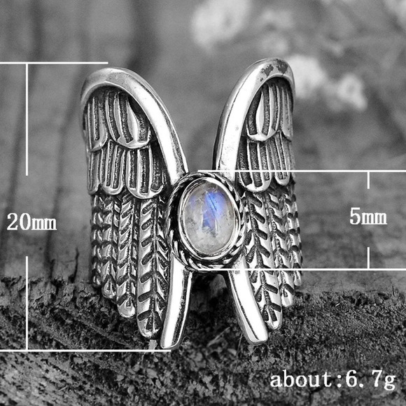 💎925 Silver Plated New Arrival Angel Wings Rings For Women, MLNN1290 - Picture 5 of 6
